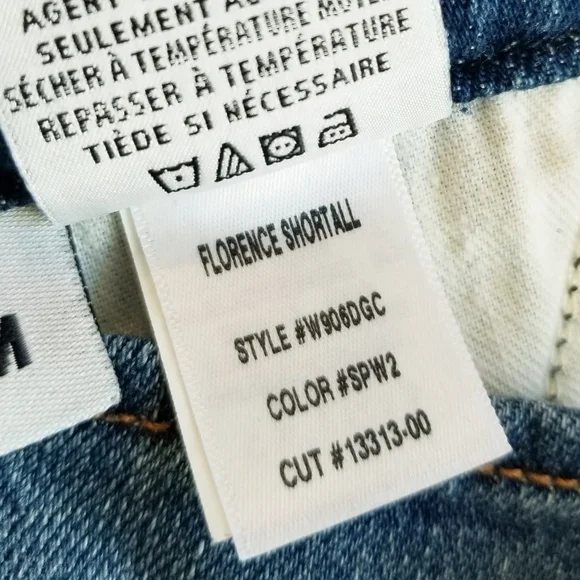 Hudson Jeans Florence Shortall Overalls Shorts Southpaw Boho Casual Distressed - Picture 4 of 13